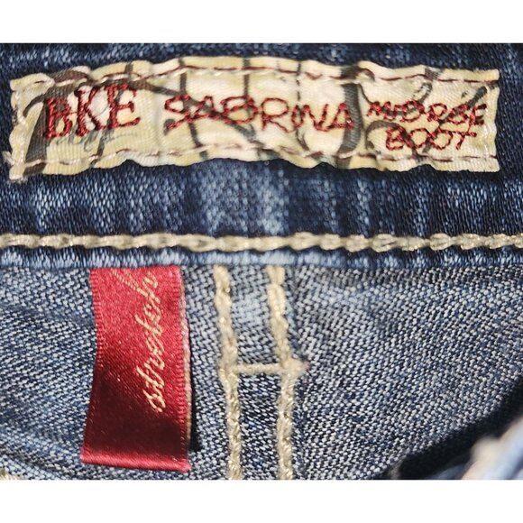 Bke Sabrina Medium Wash Flared Bootcut Denim Jeans Womens 29x33.5 - Picture 4 of 7